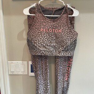 Peloton Sports Bra and Leggings Set (With Brand)
